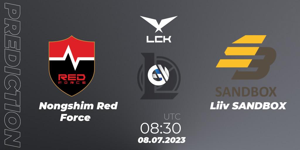 Prognoza Nongshim Red Force - Liiv SANDBOX. 08.07.23, LoL, LCK Summer 2023 Regular Season