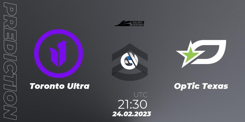 Prognoza Toronto Ultra - OpTic Texas. 24.02.2023 at 21:30, Call of Duty, Call of Duty League 2023: Stage 3 Major Qualifiers