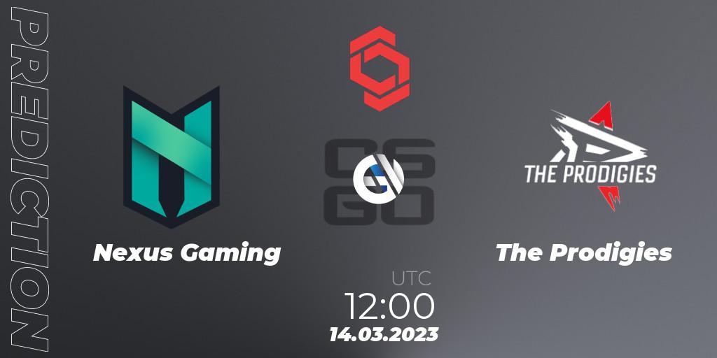 Prognoza Nexus Gaming - The Prodigies. 14.03.2023 at 12:10, Counter-Strike (CS2), CCT Central Europe Series 5 Closed Qualifier
