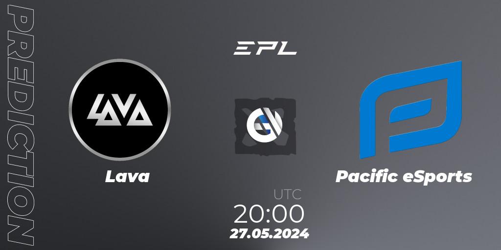 Prognoza Lava - Pacific eSports. 27.05.2024 at 20:00, Dota 2, EPL World Series: America Season 11