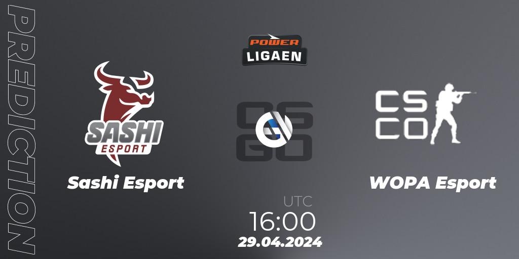 Prognoza Sashi Esport - WOPA Esport. 29.04.2024 at 16:00, Counter-Strike (CS2), Dust2.dk Ligaen Season 26