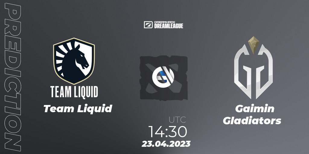 Prognoza Team Liquid - Gaimin Gladiators. 23.04.2023 at 14:27, Dota 2, DreamLeague Season 19