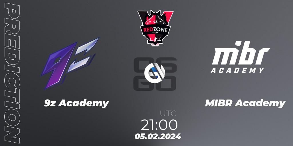 Prognoza 9z Academy - MIBR Academy. 05.02.2024 at 21:00, Counter-Strike (CS2), RedZone PRO League Season 1