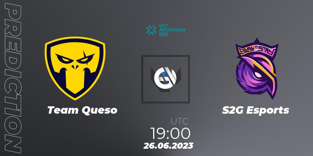 Prognoza Team Queso - S2G Esports. 26.06.23, VALORANT, VALORANT Challengers Ascension 2023: EMEA - Play-In