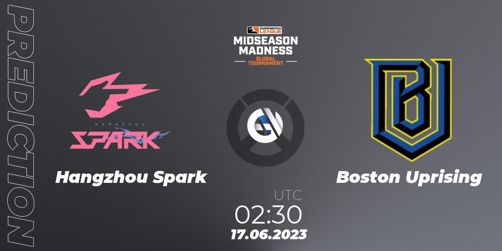 Prognoza Hangzhou Spark - Boston Uprising. 17.06.2023 at 03:30, Overwatch, Overwatch League 2023 - Midseason Madness