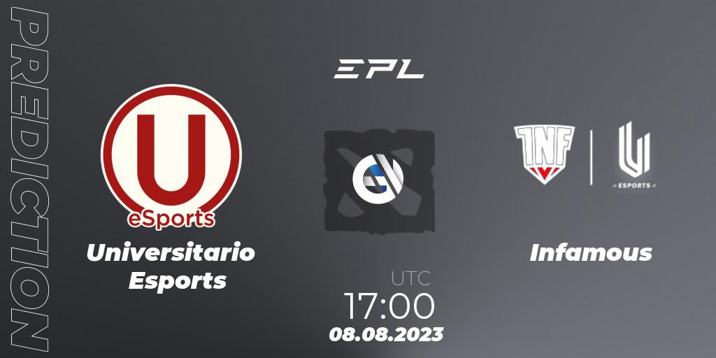 Prognoza Universitario Esports - Infamous. 08.08.2023 at 17:11, Dota 2, EPL World Series: America Season 6