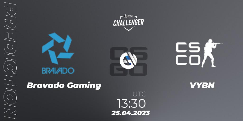 Prognoza Bravado Gaming - VYBN. 25.04.2023 at 13:30, Counter-Strike (CS2), ESL Challenger Katowice 2023: South African Qualifier