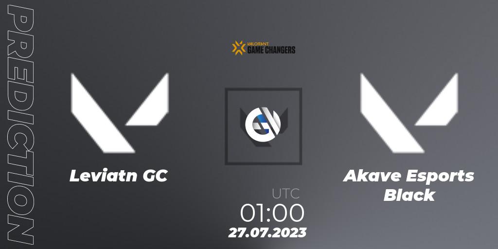 Prognoza Leviatán GC - Akave Esports Black. 27.07.2023 at 01:00, VALORANT, VCT 2023: Game Changers Latin America North