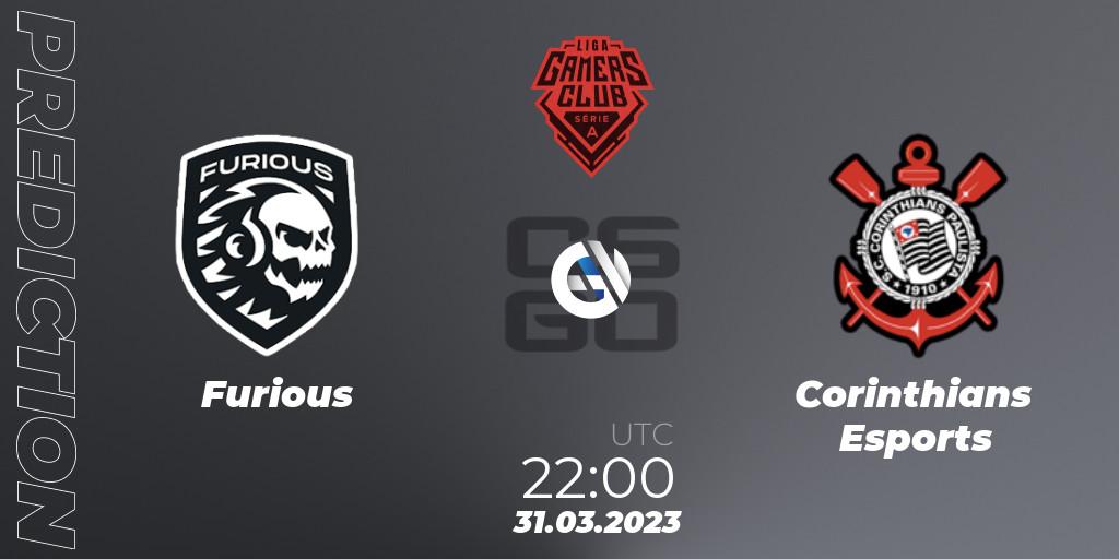 Prognoza Furious - Corinthians Esports. 31.03.23, CS2 (CS:GO), Liga Gamers Club 2023 Serie A March Cup