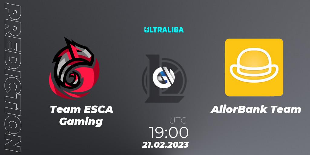 Prognoza Team ESCA Gaming - AliorBank Team. 17.02.2023 at 16:00, LoL, Ultraliga Season 9 - Group Stage