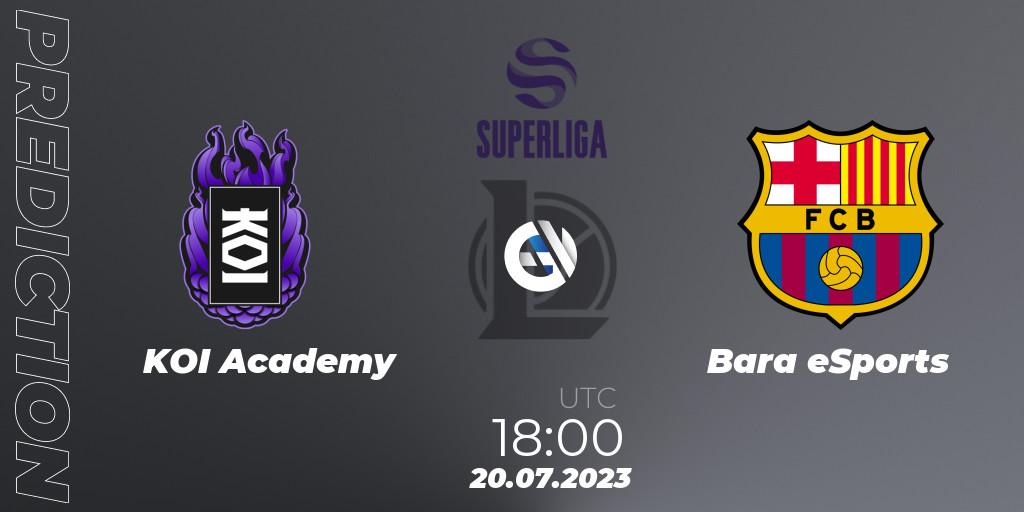 Prognoza KOI Academy - Barça eSports. 22.06.2023 at 19:00, LoL, Superliga Summer 2023 - Group Stage
