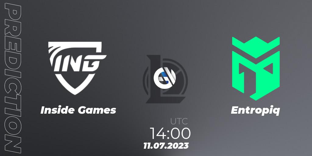 Prognoza Inside Games - Entropiq. 16.06.2023 at 17:00, LoL, Hitpoint Masters Summer 2023 - Group Stage