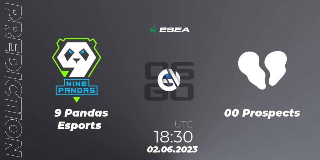 Prognoza 9 Pandas Esports - 00 Prospects. 02.06.23, CS2 (CS:GO), ESEA Advanced Season 45 Europe