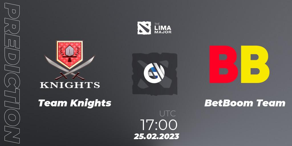 Prognoza Team Knights - BetBoom Team. 25.02.23, Dota 2, The Lima Major 2023