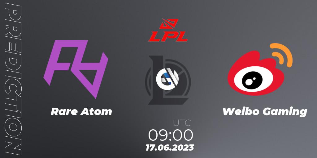 Prognoza Rare Atom - Weibo Gaming. 17.06.23, LoL, LPL Summer 2023 Regular Season