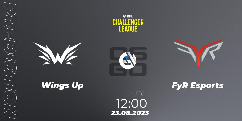 Prognoza Wings Up - FyR Esports. 23.08.23, CS2 (CS:GO), ESL Challenger League Season 46: Asia-Pacific