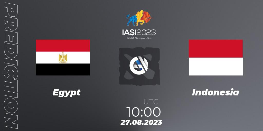 Prognoza Egypt - Indonesia. 27.08.23, Dota 2, IESF World Championship 2023