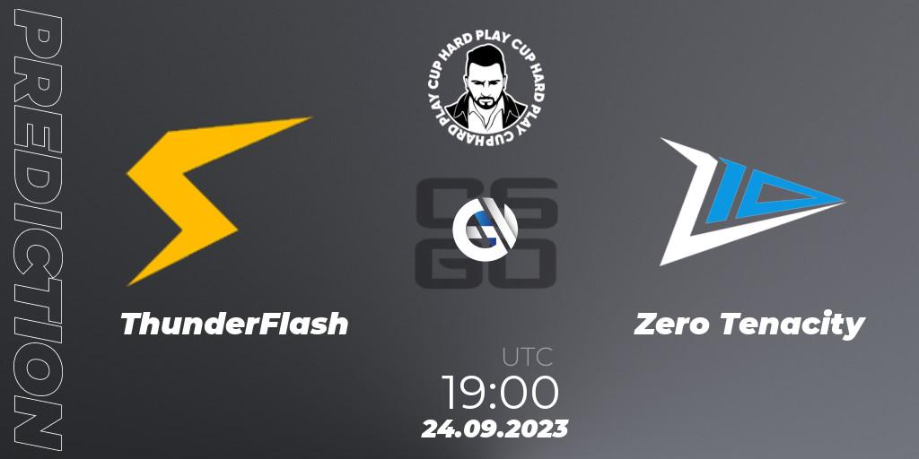 Prognoza ThunderFlash - Zero Tenacity. 24.09.2023 at 19:30, Counter-Strike (CS2), Hard Play Cup #7