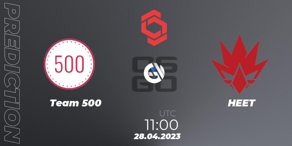 Prognoza Team 500 - HEET. 28.04.23, CS2 (CS:GO), CCT Central Europe Series #6