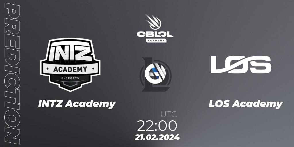 Prognoza INTZ Academy - LOS Academy. 21.02.24, LoL, CBLOL Academy Split 1 2024