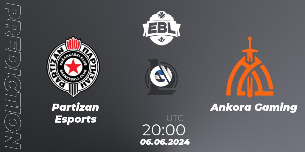 Prognoza Partizan Esports - Ankora Gaming. 06.06.2024 at 20:00, LoL, Esports Balkan League Season 15