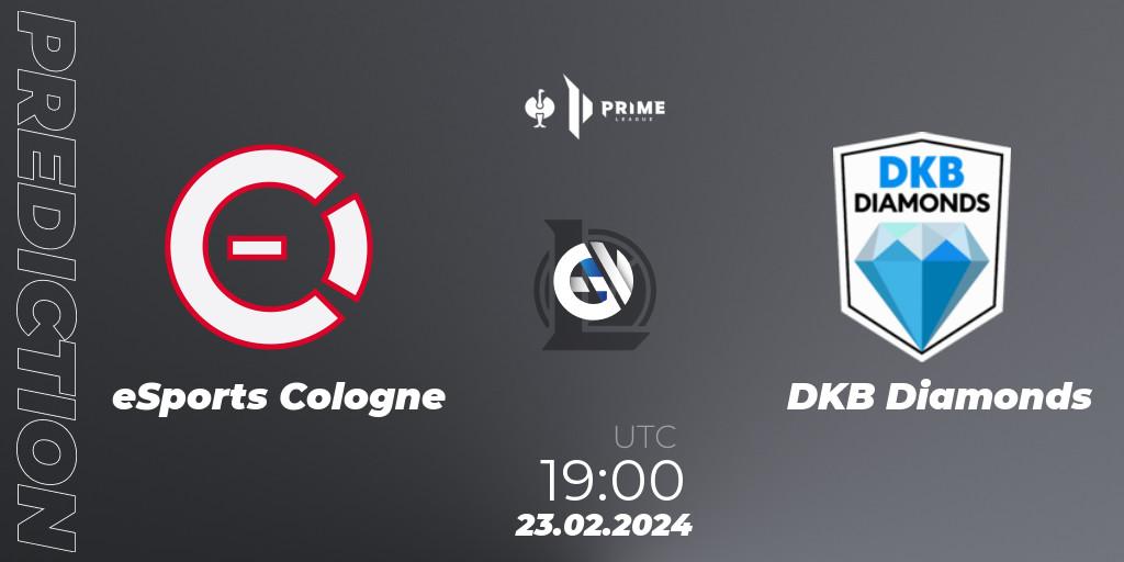 Prognoza eSports Cologne - DKB Diamonds. 23.02.24, LoL, Prime League 2nd Division