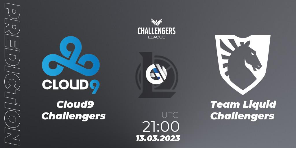 Prognoza Cloud9 Challengers - Team Liquid Challengers. 13.03.23, LoL, NACL 2023 Spring - Playoffs
