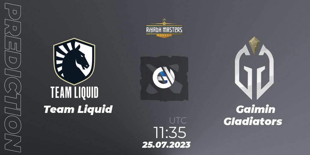 Prognoza Team Liquid - Gaimin Gladiators. 25.07.23, Dota 2, Riyadh Masters 2023