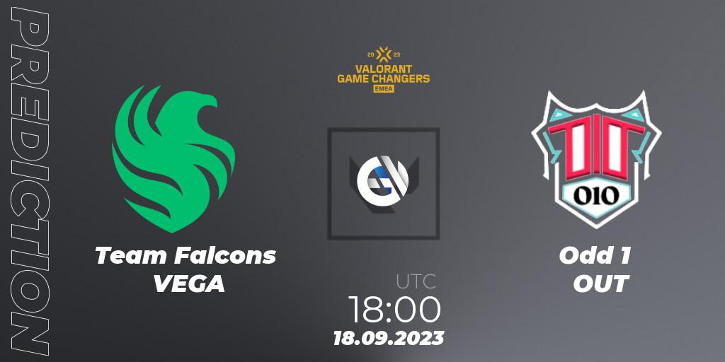 Prognoza Team Falcons VEGA - Odd 1 OUT. 18.09.2023 at 18:00, VALORANT, VCT 2023: Game Changers EMEA Stage 3 - Group Stage