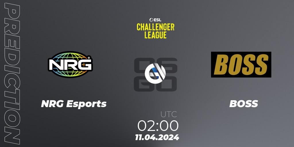 Prognoza NRG Esports - BOSS. 11.04.2024 at 02:00, Counter-Strike (CS2), ESL Challenger League Season 47: North America