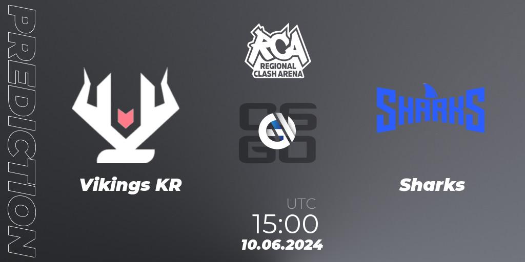 Prognoza Vikings KR - Sharks. 10.06.2024 at 15:00, Counter-Strike (CS2), Regional Clash Arena South America
