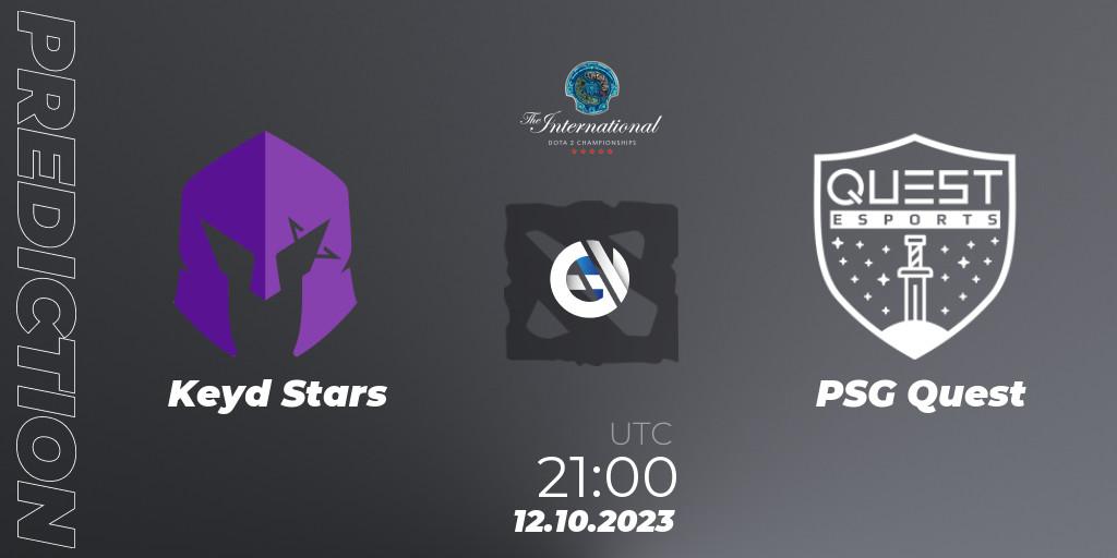 Prognoza Keyd Stars - PSG Quest. 12.10.23, Dota 2, The International 2023 - Group Stage