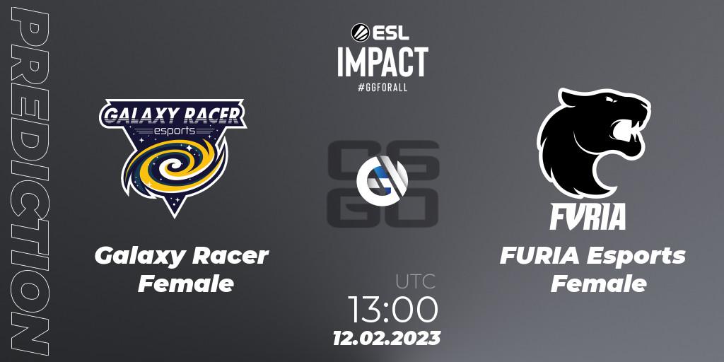 Prognoza Galaxy Racer Female - FURIA Esports Female. 12.02.2023 at 12:00, Counter-Strike (CS2), ESL Impact Katowice 2023