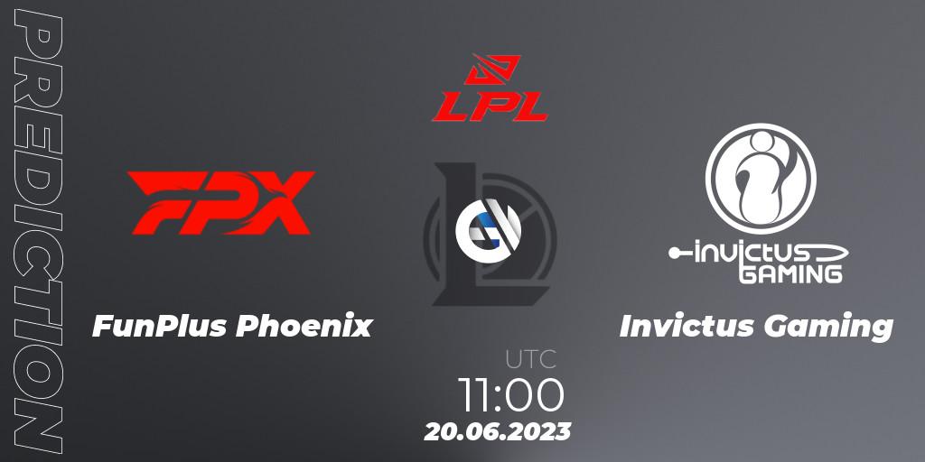 Prognoza FunPlus Phoenix - Invictus Gaming. 20.06.2023 at 12:00, LoL, LPL Summer 2023 Regular Season