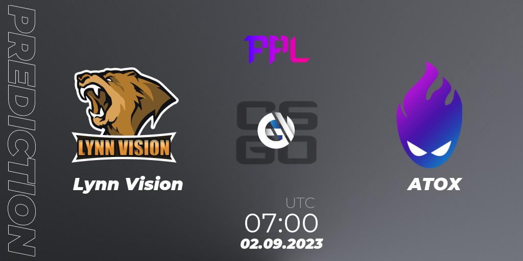 Prognoza Lynn Vision - ATOX. 02.09.2023 at 07:00, Counter-Strike (CS2), Perfect World Arena Premier League Season 5