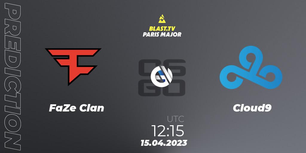 Prognoza FaZe Clan - Cloud9. 15.04.2023 at 12:00, Counter-Strike (CS2), BLAST.tv Paris Major 2023 Challengers Stage Europe Last Chance Qualifier