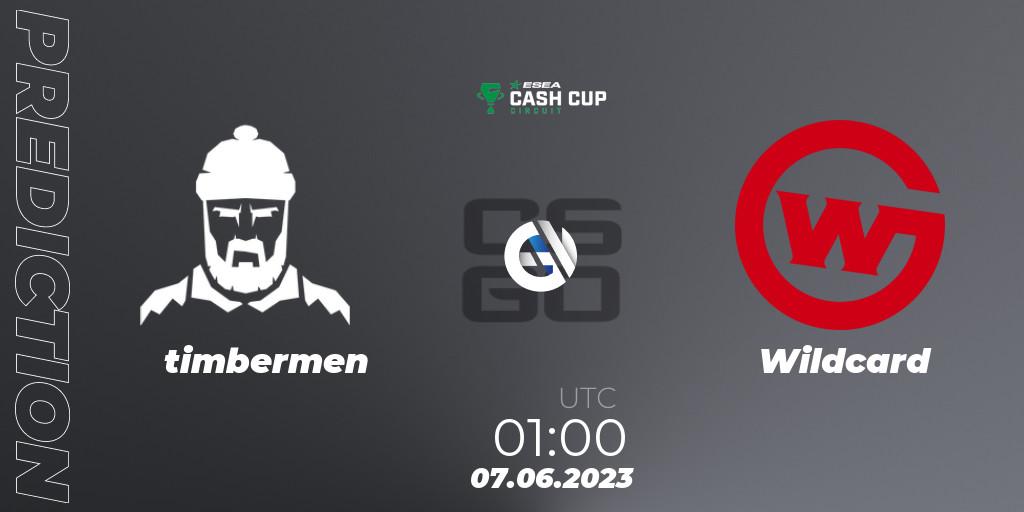 Prognoza timbermen - Wildcard. 07.06.2023 at 01:00, Counter-Strike (CS2), ESEA Cash Cup Circuit Season 1 Finals