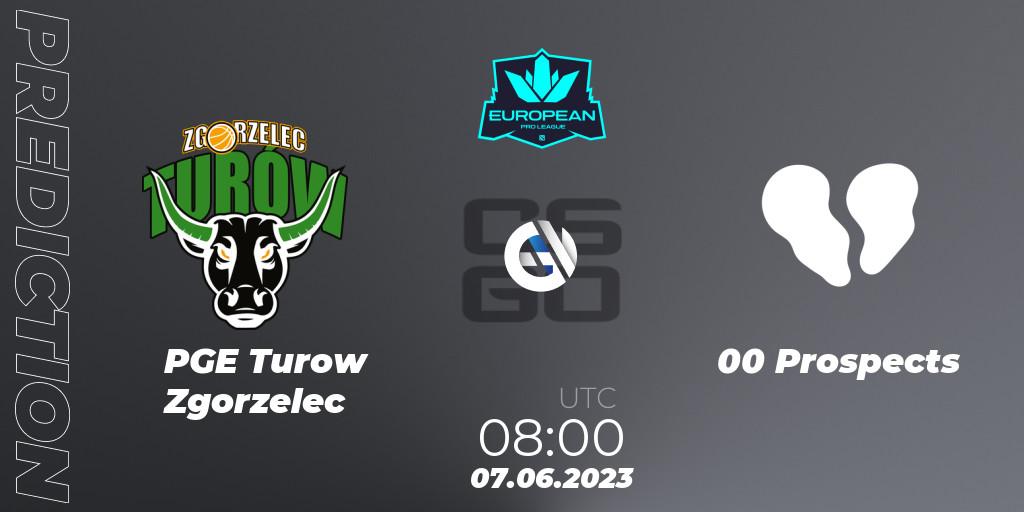 Prognoza PGE Turow Zgorzelec - 00 Prospects. 07.06.23, CS2 (CS:GO), European Pro League Season 8