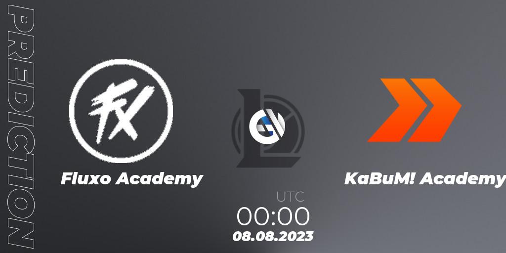 Prognoza Fluxo Academy - KaBuM! Academy. 08.08.2023 at 00:00, LoL, CBLOL Academy Split 2 2023 - Group Stage