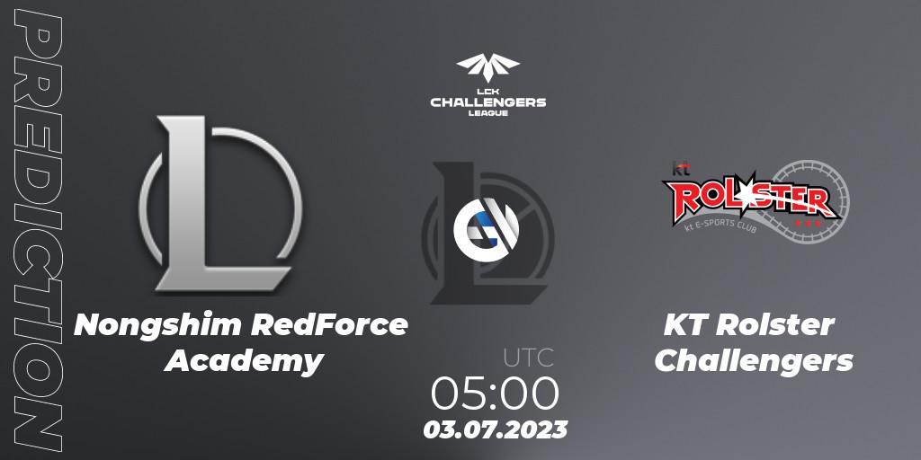 Prognoza Nongshim RedForce Academy - KT Rolster Challengers. 03.07.23, LoL, LCK Challengers League 2023 Summer - Group Stage