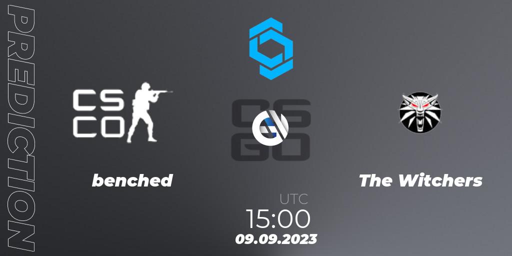 Prognoza benched - The Witchers. 09.09.2023 at 15:00, Counter-Strike (CS2), CCT East Europe Series #2: Closed Qualifier