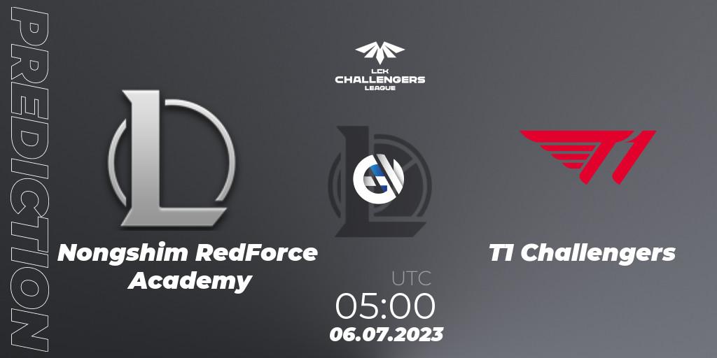 Prognoza Nongshim RedForce Academy - T1 Challengers. 06.07.23, LoL, LCK Challengers League 2023 Summer - Group Stage