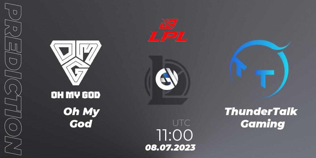 Prognoza Oh My God - ThunderTalk Gaming. 08.07.23, LoL, LPL Summer 2023 Regular Season