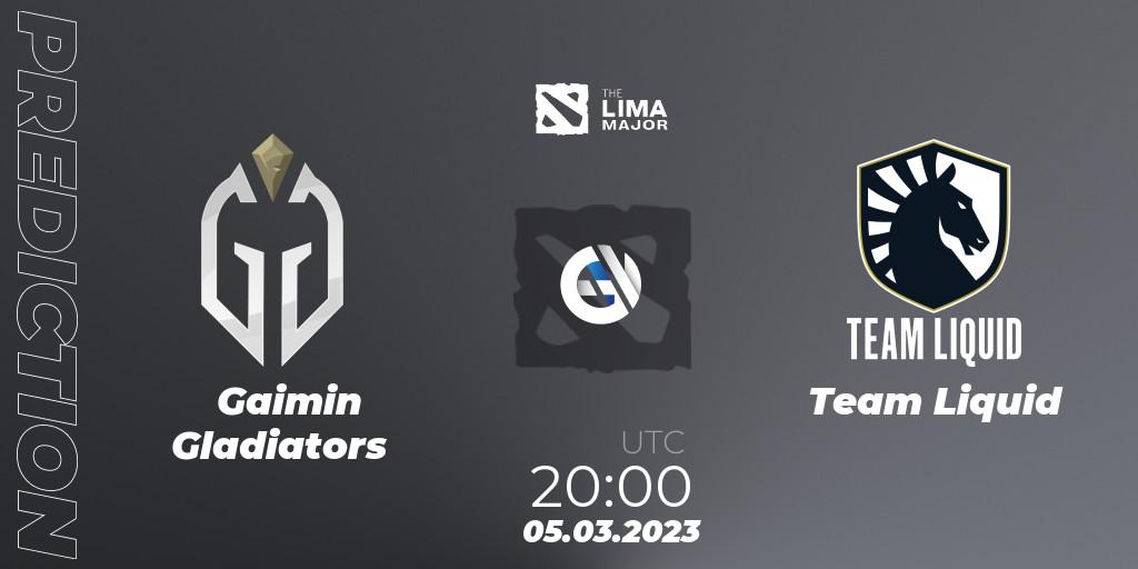 Prognoza Gaimin Gladiators - Team Liquid. 05.03.23, Dota 2, The Lima Major 2023