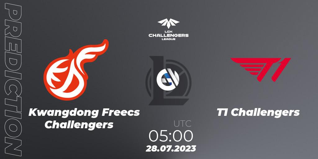 Prognoza Kwangdong Freecs Challengers - T1 Challengers. 28.07.23, LoL, LCK Challengers League 2023 Summer - Group Stage