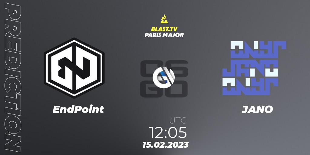 Prognoza EndPoint - JANO. 15.02.2023 at 12:05, Counter-Strike (CS2), BLAST.tv Paris Major 2023 Europe RMR Open Qualifier 2