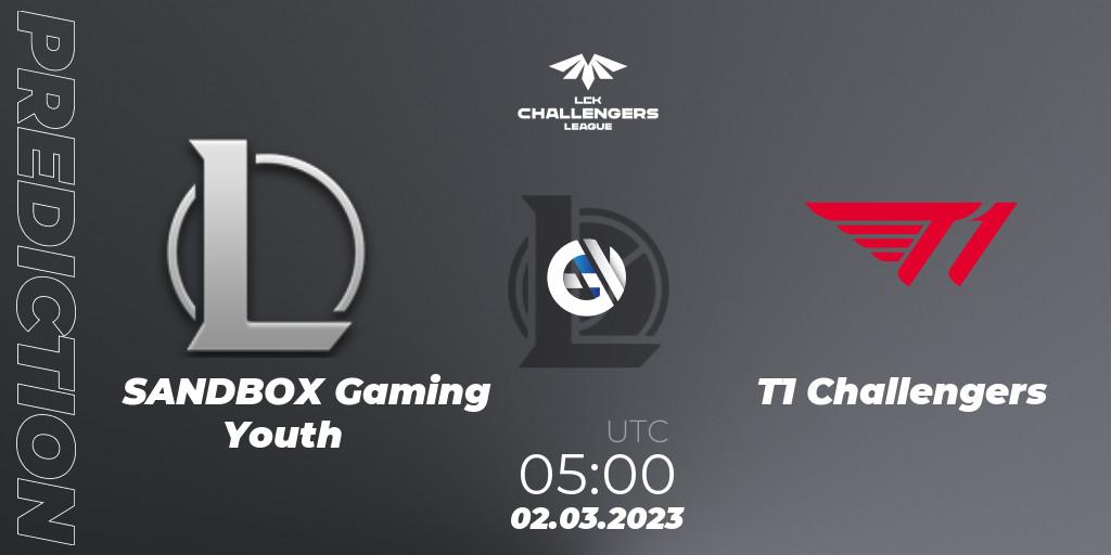 Prognoza SANDBOX Gaming Youth - T1 Challengers. 02.03.2023 at 05:00, LoL, LCK Challengers League 2023 Spring