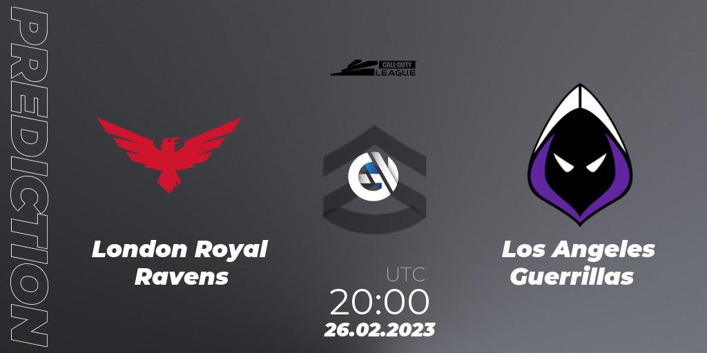 Prognoza London Royal Ravens - Los Angeles Guerrillas. 27.02.2023 at 00:00, Call of Duty, Call of Duty League 2023: Stage 3 Major Qualifiers