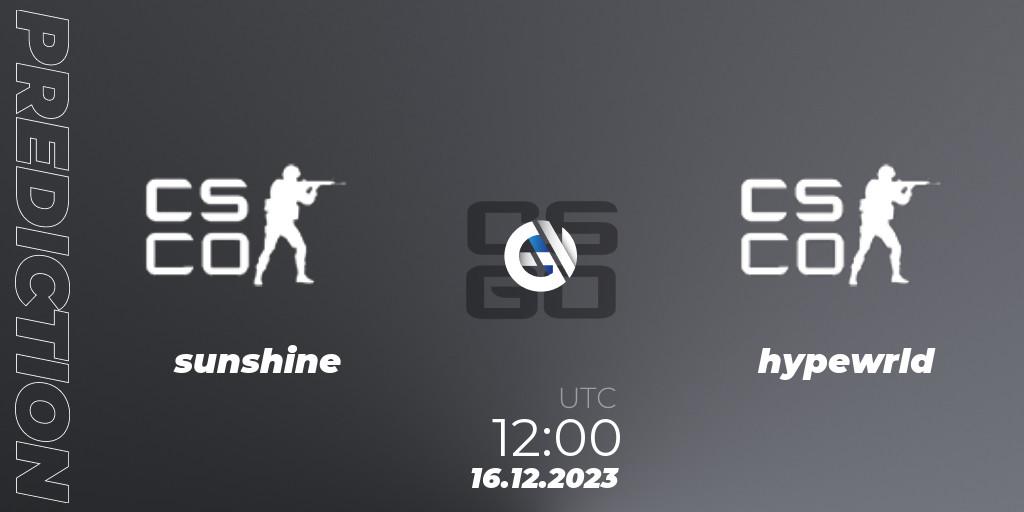Prognoza sunshine! - hypewrld. 16.12.2023 at 12:40, Counter-Strike (CS2), kleverr Virsliga Season 1 Finals