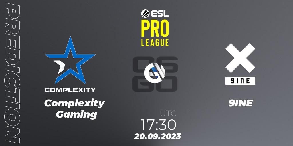 Prognoza Complexity Gaming - 9INE. 20.09.23, CS2 (CS:GO), ESL Pro League Season 18